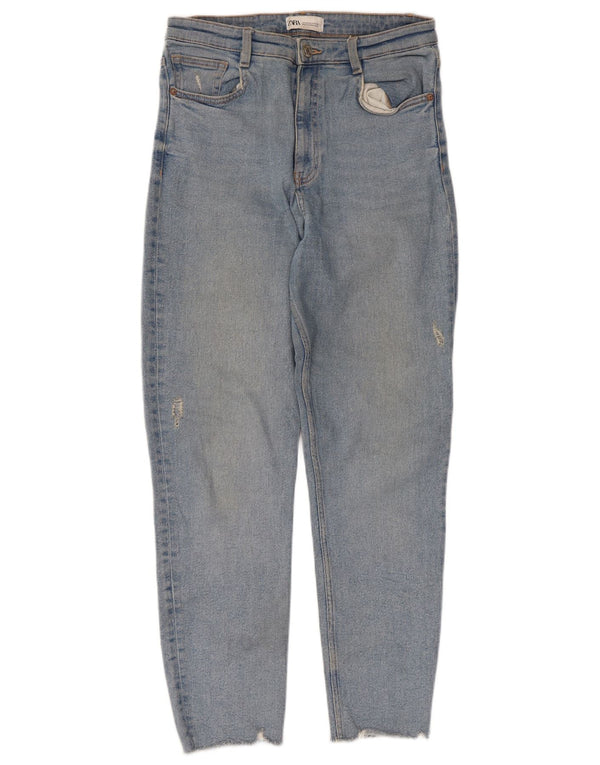 Zara Womens Distressed Skinny Jeans EU 40 Medium W30 L27 Blue Cotton