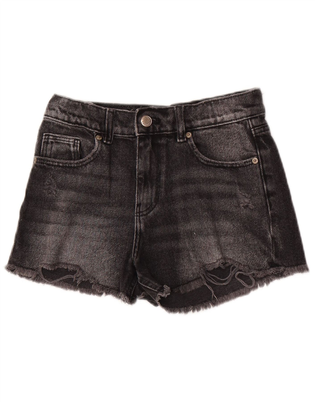Zara Girls Denim Shorts 9-10 Years W26 Black