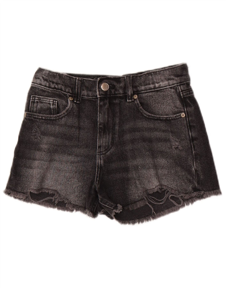 Zara Girls Denim Shorts 9-10 Years W26 Black