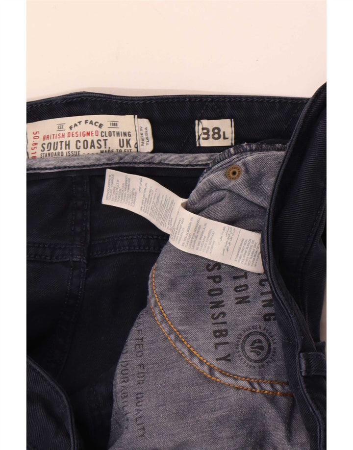 Fat Face Mens Slim Jeans W38 L32 Navy Blue Cotton