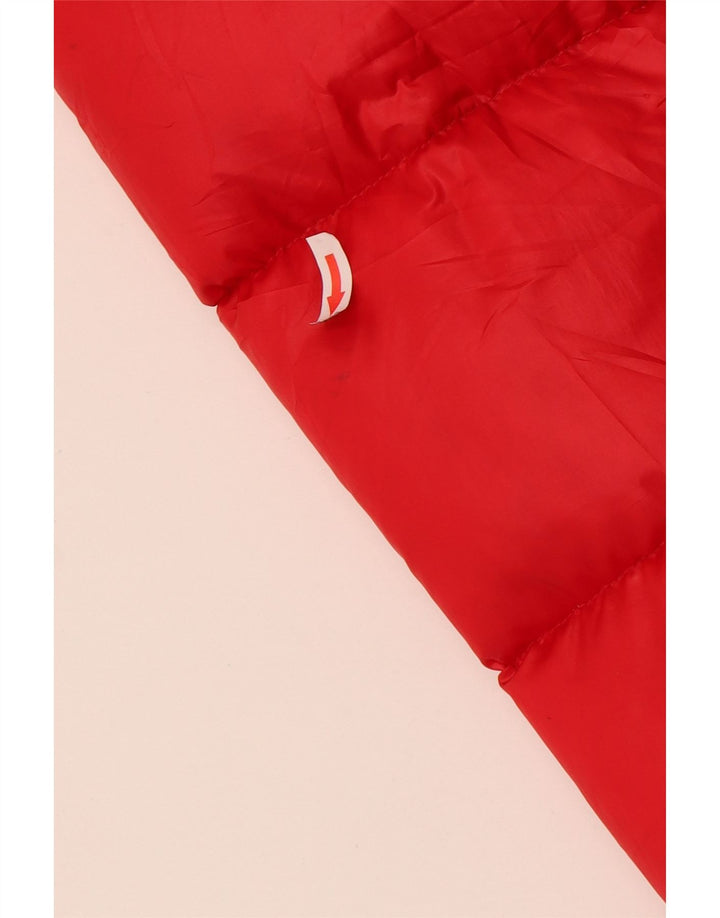 Calvin Klein Jeans Womens Hooded Padded Jacket UK 14 Medium Red Polyester