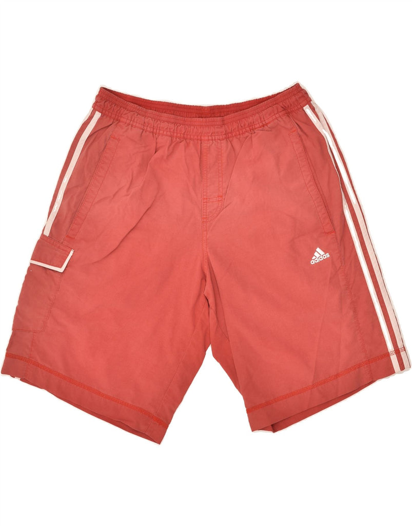 ADIDAS Mens Sport Shorts Medium Red Polyamide | Vintage Adidas | Thrift | Second-Hand Adidas | Used Clothing | Messina Hembry 