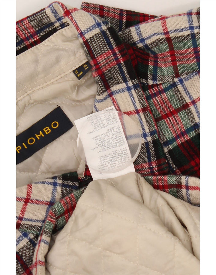 Piombo Mens Lumberjack Flannel Shirt XL Multicoloured Check Cotton