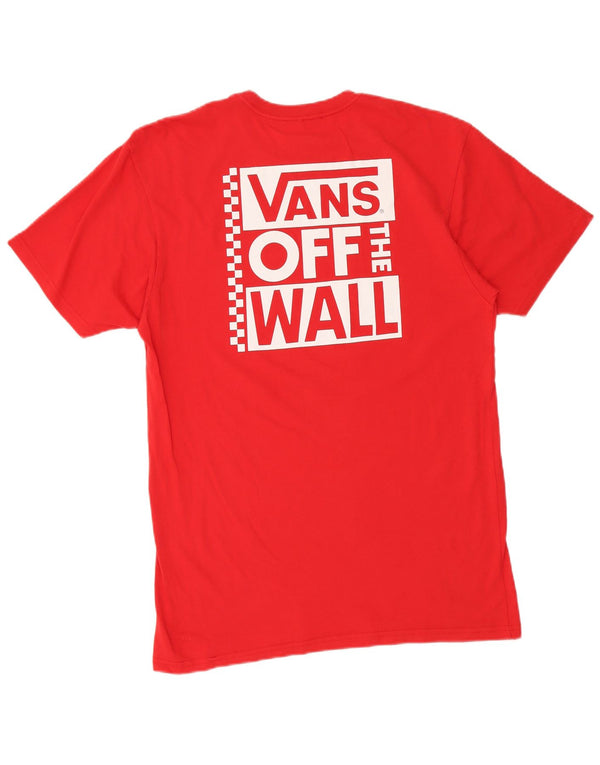 Vans Mens Classic Fit Graphic T-Shirt Top Large Red Cotton