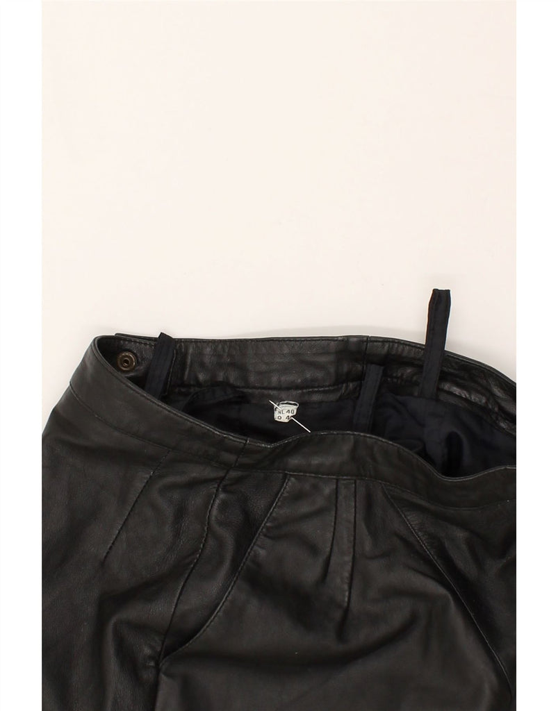 VINTAGE Womens Leather Skirt IT 40 Small W26  Black Leather | Vintage Vintage | Thrift | Second-Hand Vintage | Used Clothing | Messina Hembry 