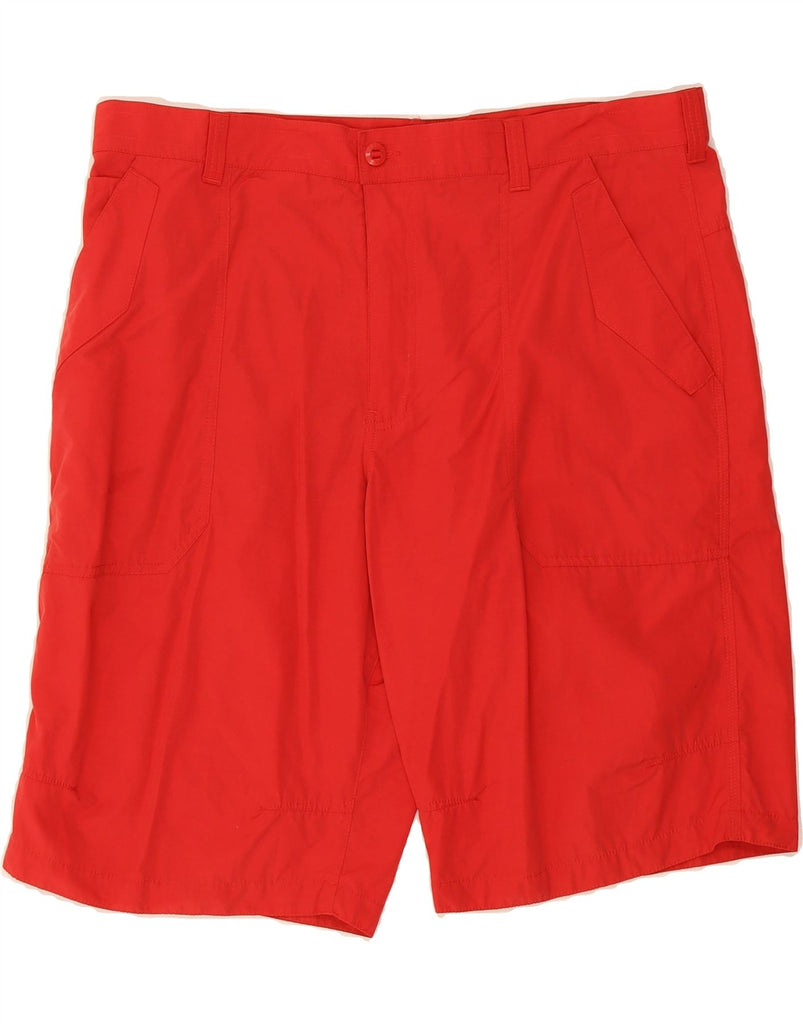 MARKS & SPENCER Mens Cargo Shorts W40 XL Red Polyamide Vintage Marks & Spencer and Second-Hand Marks & Spencer from Messina Hembry 