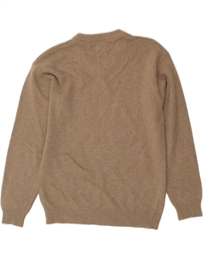 MARLBORO CLASSICS Womens V-Neck Jumper Sweater UK 16 Large Brown Wool | Vintage Marlboro Classics | Thrift | Second-Hand Marlboro Classics | Used Clothing | Messina Hembry 