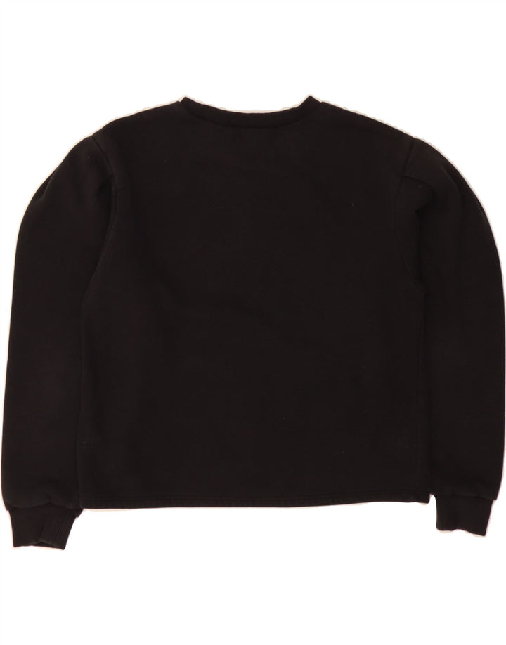 ZARA Womens Crop Sweatshirt Jumper UK 10 Small Black Cotton Vintage Zara and Second-Hand Zara from Messina Hembry 