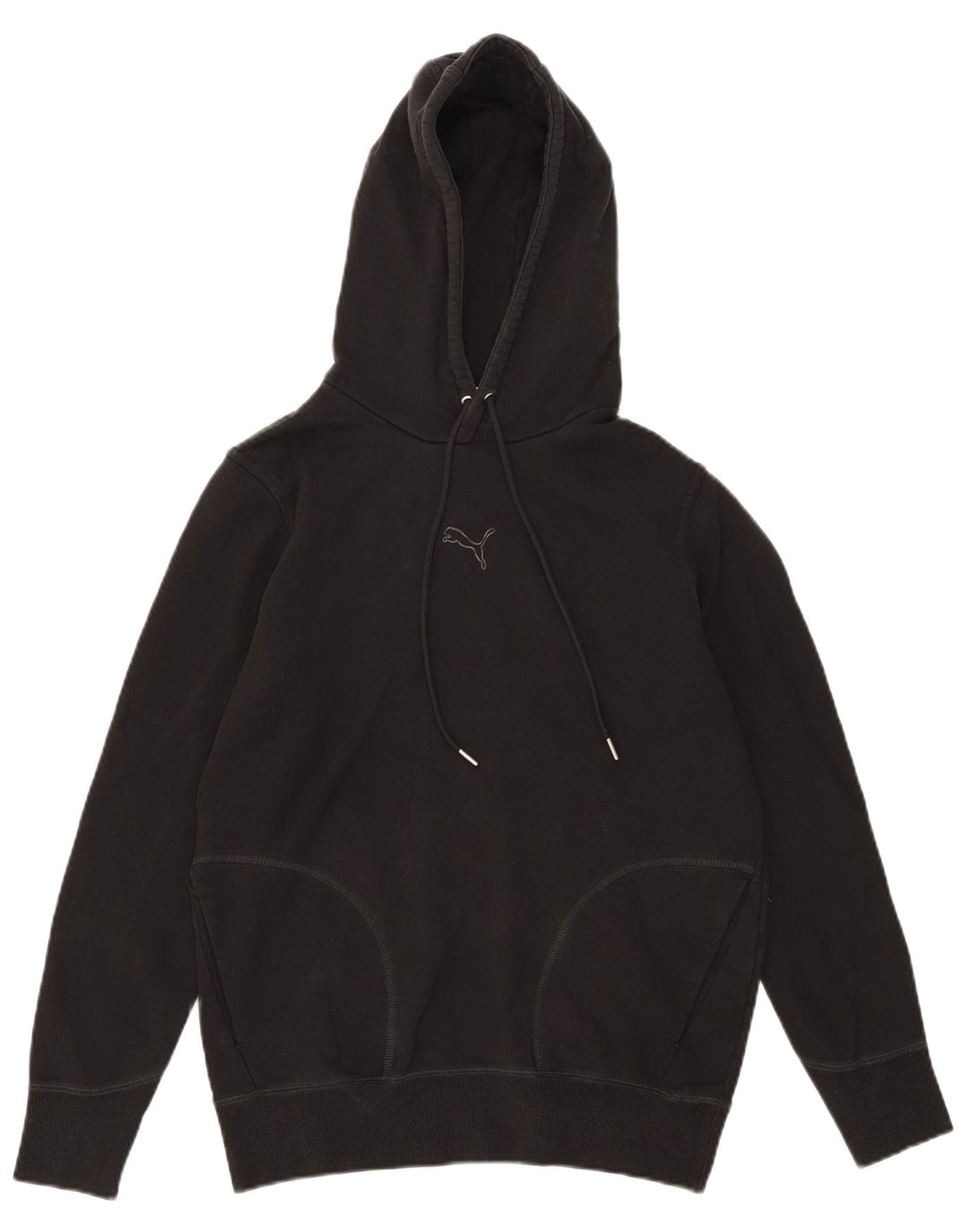 Puma Mens Hoodie Jumper Small Black Cotton