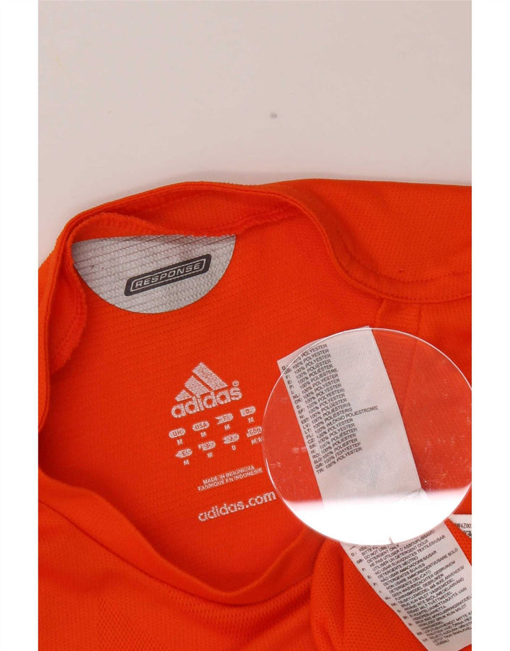 Adidas Mens Climacool T-Shirt Top Medium Orange Polyester