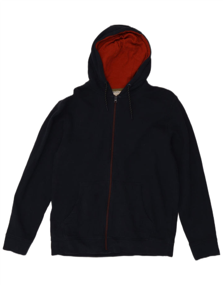 MOUNTAIN WAREHOUSE Mens Zip Hoodie Sweater Medium Navy Blue Cotton