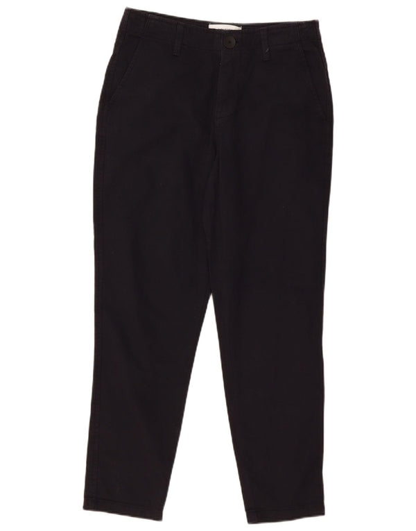 Zara Womens Slim Chino Trousers EU 36 Small W26 L27 Navy Blue Cotton