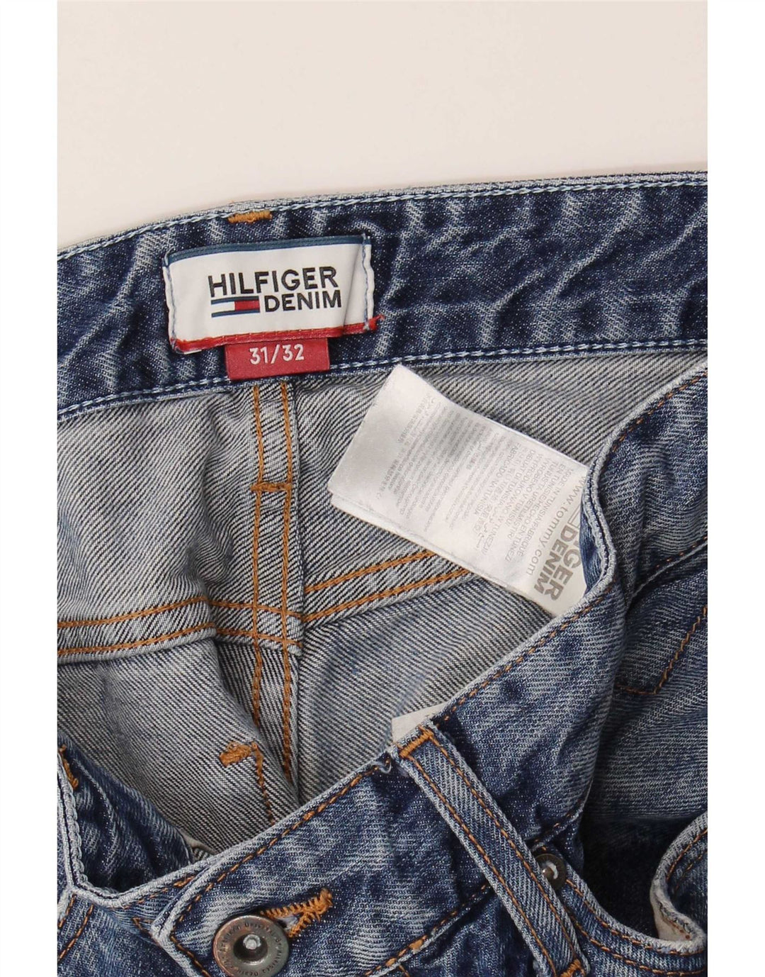 Tommy Hilfiger Mens Straight Jeans W31 L32 Blue Cotton