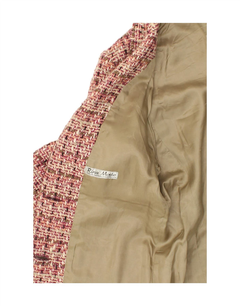 VINTAGE Womens 2 Button Blazer Jacket UK 16 Large Pink Striped | Vintage Vintage | Thrift | Second-Hand Vintage | Used Clothing | Messina Hembry 