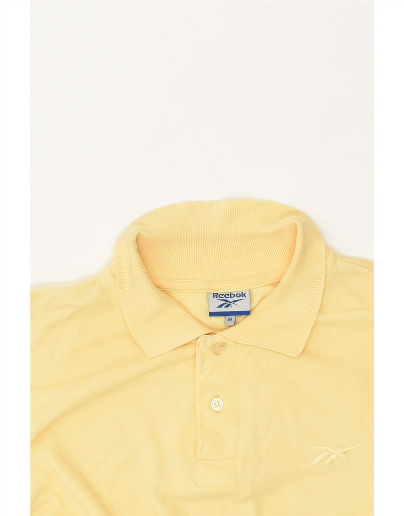 REEBOK Mens Polo Shirt Medium Yellow Cotton | Vintage Reebok | Thrift | Second-Hand Reebok | Used Clothing | Messina Hembry 