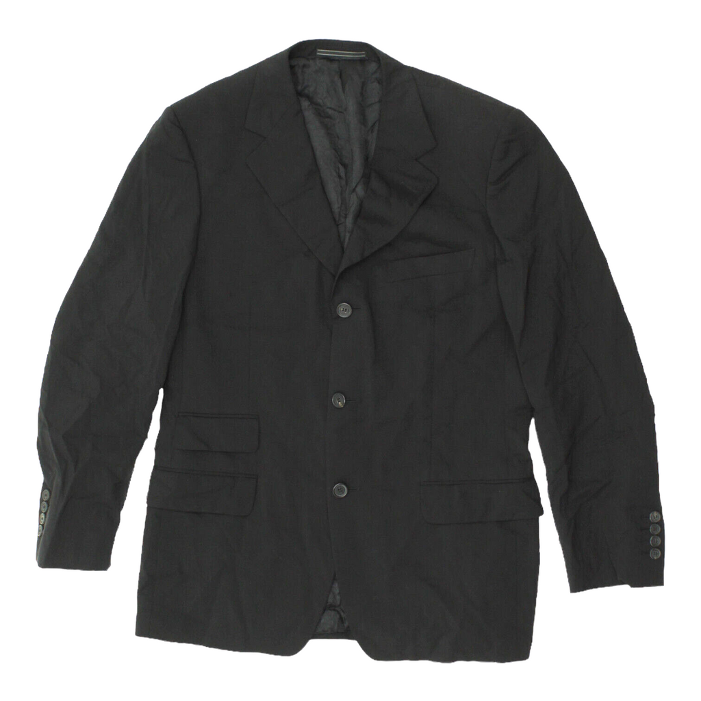Gucci Mens Black 3 Button Blazer Jacket | Vintage High End Designer Suit VTG | Vintage Messina Hembry | Thrift | Second-Hand Messina Hembry | Used Clothing | Messina Hembry 
