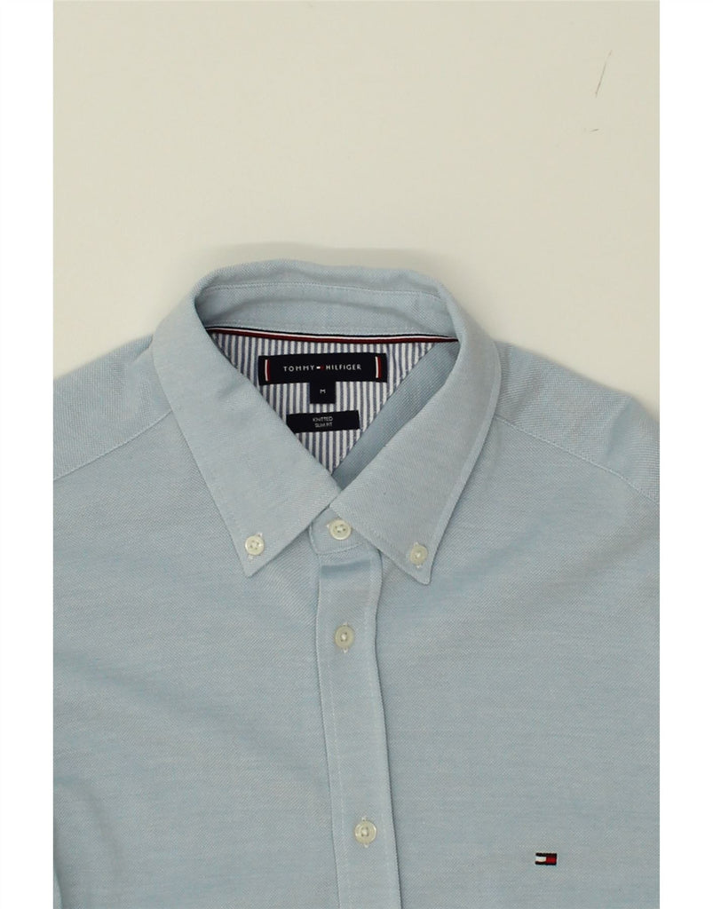 TOMMY HILFIGER Mens Slim Fit Shirt Medium Blue Cotton Vintage Tommy Hilfiger and Second-Hand Tommy Hilfiger from Messina Hembry 