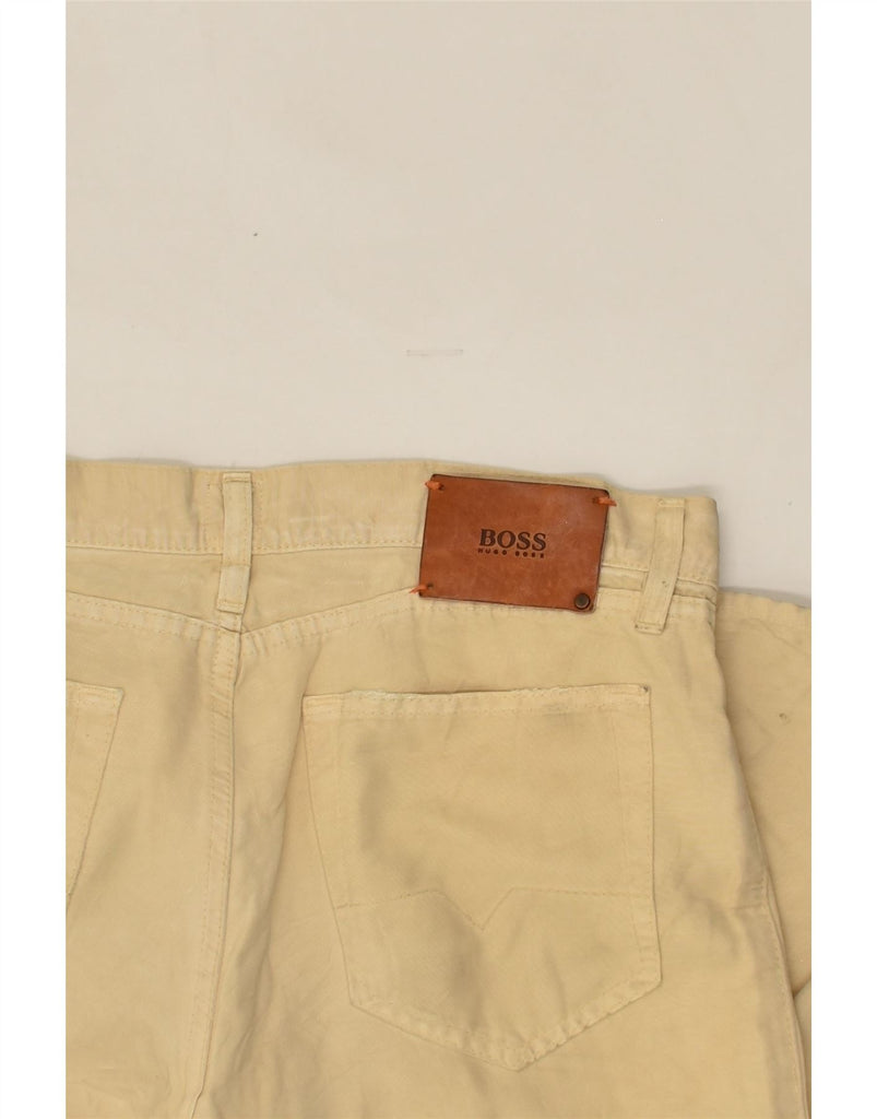 HUGO BOSS Mens Straight Casual Trousers W35 L34 Beige Cotton | Vintage Hugo Boss | Thrift | Second-Hand Hugo Boss | Used Clothing | Messina Hembry 