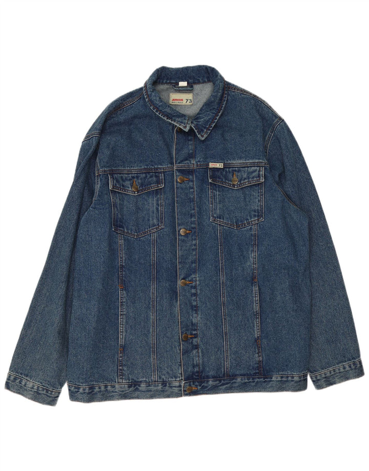 Jeaxxs Mens Denim Jacket IT 60/62 5XL Blue Cotton
