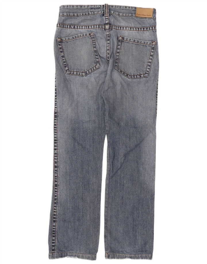 Calvin Klein Womens Straight Jeans W32 L31 Blue