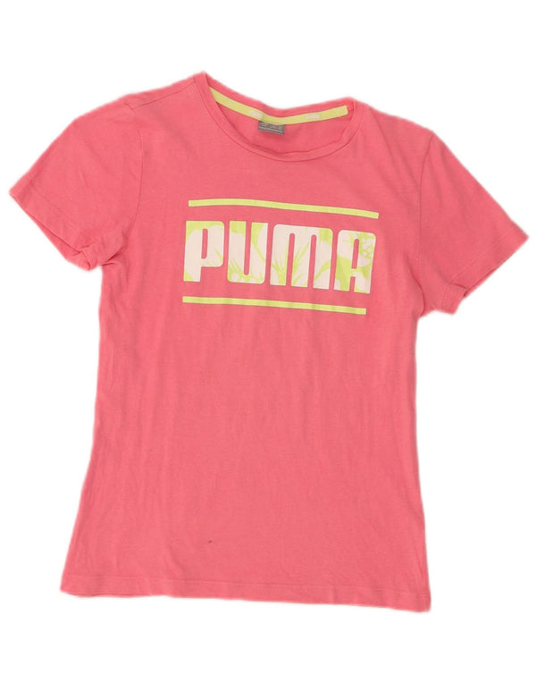 Puma Girls Graphic T-Shirt Top 11-12 Years  Pink