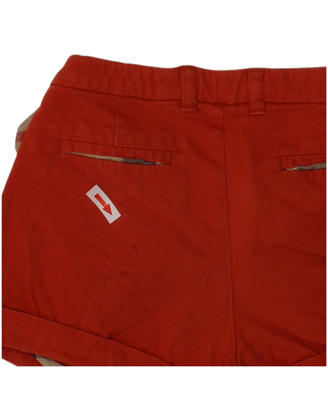 Burberry Girls Chino Shorts 5-6 Years W22 Red Cotton Classic