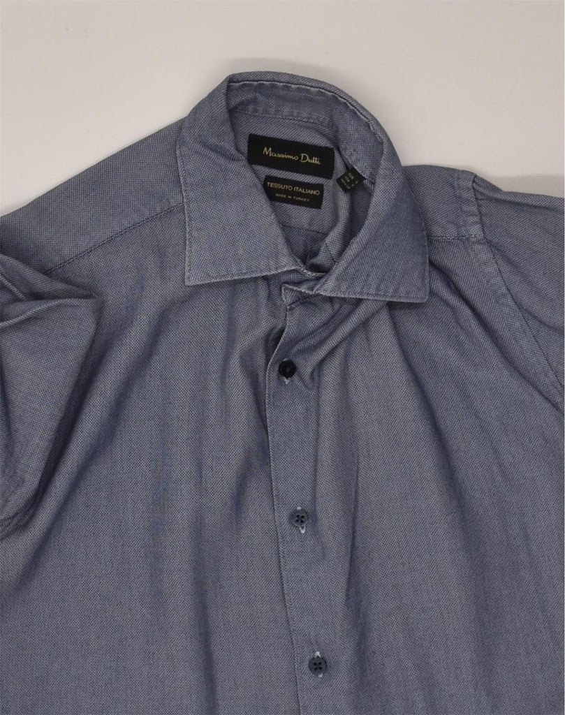 MASSIMO DUTTI Mens Shirt Small Blue Cotton | Vintage Massimo Dutti | Thrift | Second-Hand Massimo Dutti | Used Clothing | Messina Hembry 