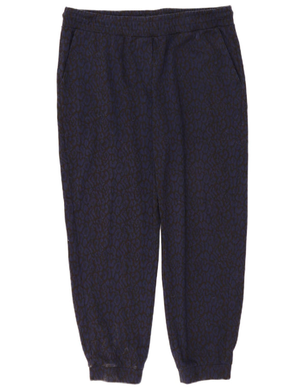 Marks & Spencer Womens Tracksuit Trousers Joggers XL Navy Blue Animal Print