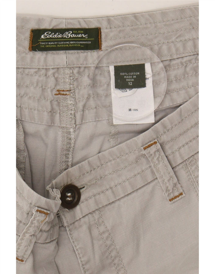 EDDIE BAUER Womens Straight Cargo Capri Trousers US 12 Large W34 L21 Grey Vintage Eddie Bauer and Second-Hand Eddie Bauer from Messina Hembry 