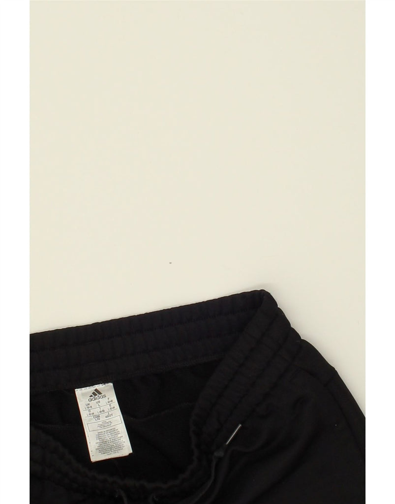 ADIDAS Womens Tracksuit Trousers Joggers UK 16/18 Large Black Polyester | Vintage Adidas | Thrift | Second-Hand Adidas | Used Clothing | Messina Hembry 
