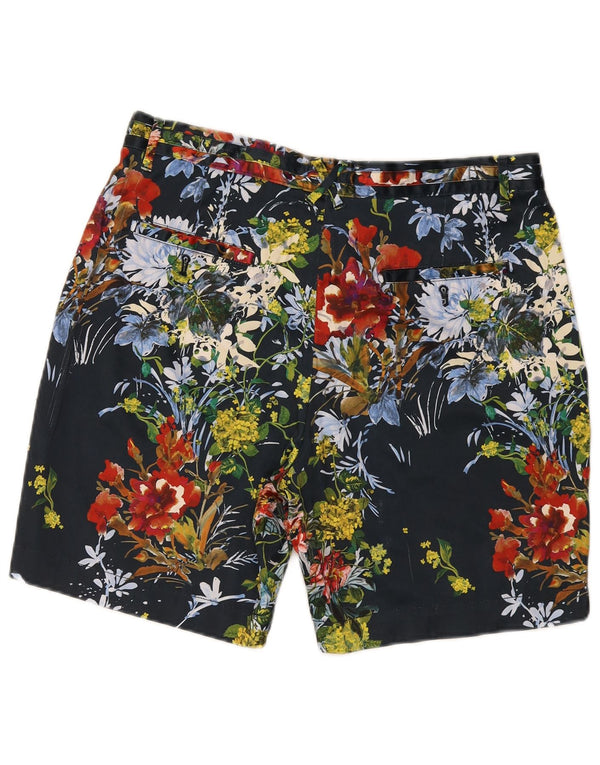 Zara Mens Hawaiian Chino Shorts EU 42 Large W32 Multicoloured Floral