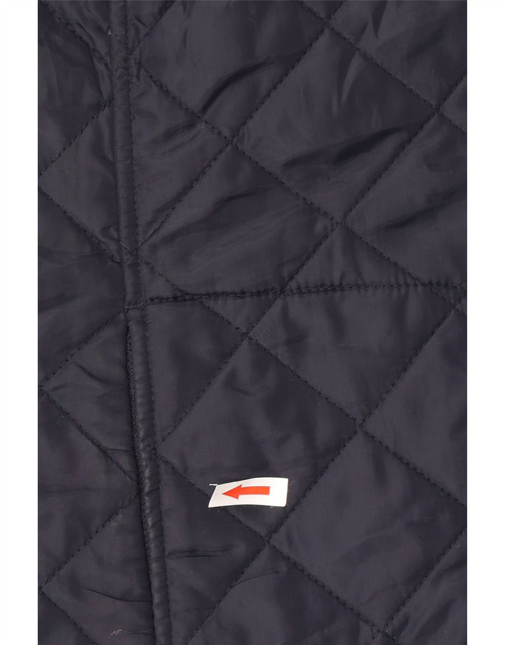 Joules Womens Quilted Jacket UK 18 XL Navy Blue Polyester