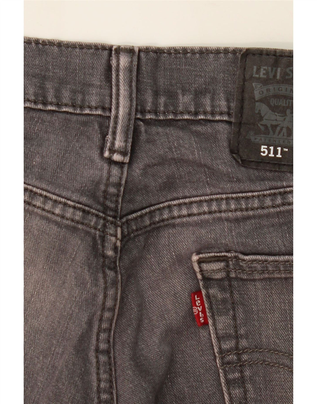 LEVI'S Womens 511 Distressed Denim Shorts W29 Medium Grey Cotton Vintage Levi's and Second-Hand Levi's from Messina Hembry 