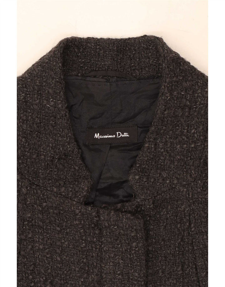 Massimo Dutti Womens Blazer Jacket EU 40 Medium Grey Wool
