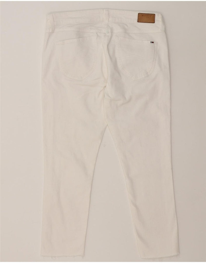 TOMMY HILFIGER Womens Sophie Skinny Cropped Jeans W33 L24 White Cotton Vintage Tommy Hilfiger and Second-Hand Tommy Hilfiger from Messina Hembry 