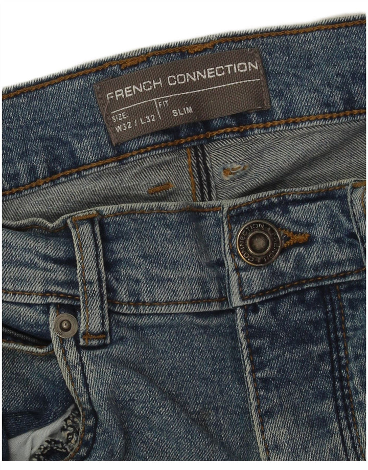 French Connection Mens Slim Jeans W32 L32 Blue Cotton