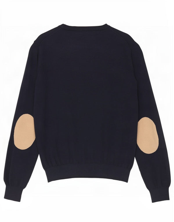 Sun68 Mens Crew Neck Jumper Sweater Medium Navy Blue Cotton