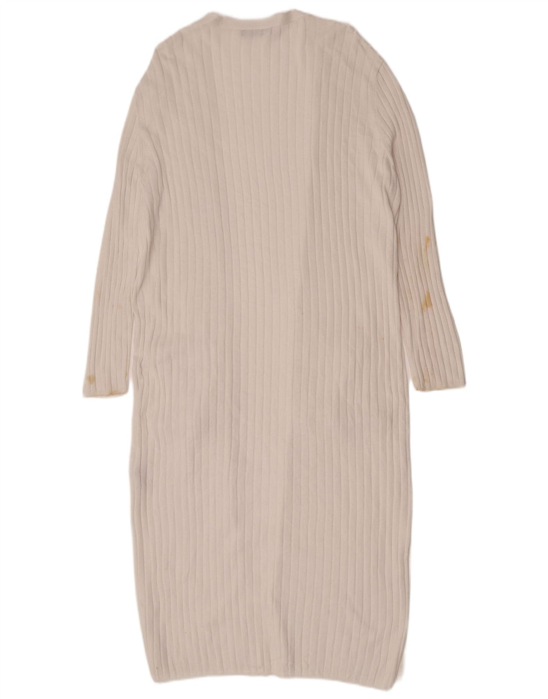 Marks & Spencer Womens Longline Open Cardigan Sweater UK 16 Large Off White