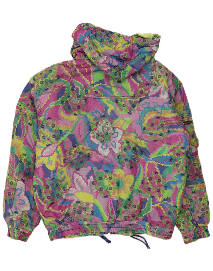 Silvy Womens Hooded Oversized Ski Jacket EU 40 Medium Multicoloured Floral