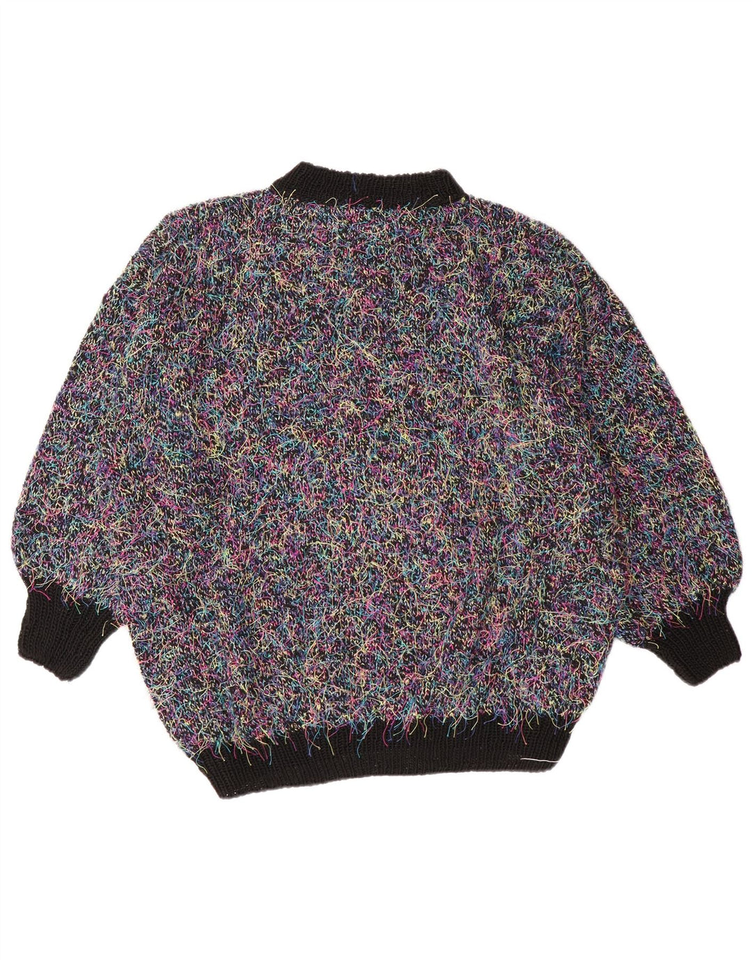 Vintage Womens Oversized Turtle Neck Jumper Sweater UK 18 XL Multicoloured