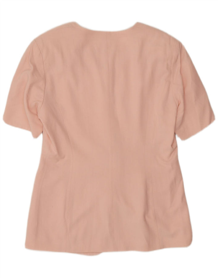 APART Womens Short Sleeve 6 Button Blazer Jacket UK 12 Medium  Pink