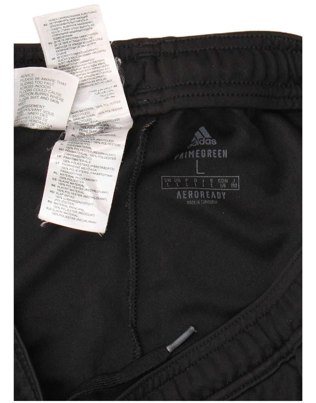 Adidas Mens Aeroready Tracksuit Trousers Large Black Polyester