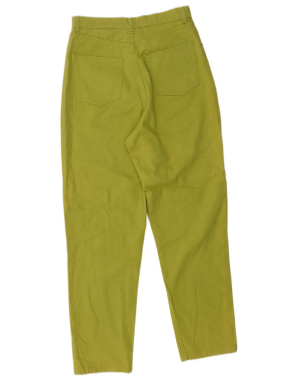 Jaeger Womens High Waist Tapered Jeans UK 10 Small W26 L38 Green Cotton
