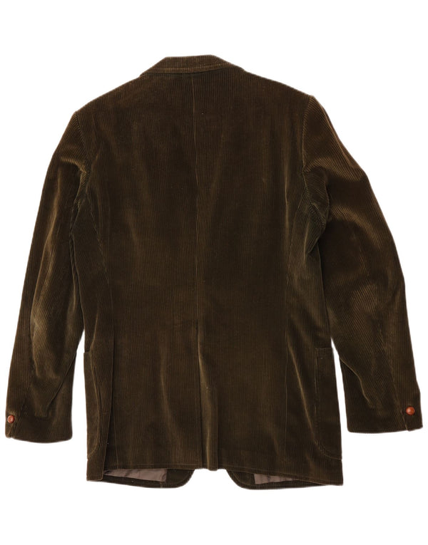Vintage Mens 2 Button Corduroy Blazer Jacket UK 38 Medium Green Cotton