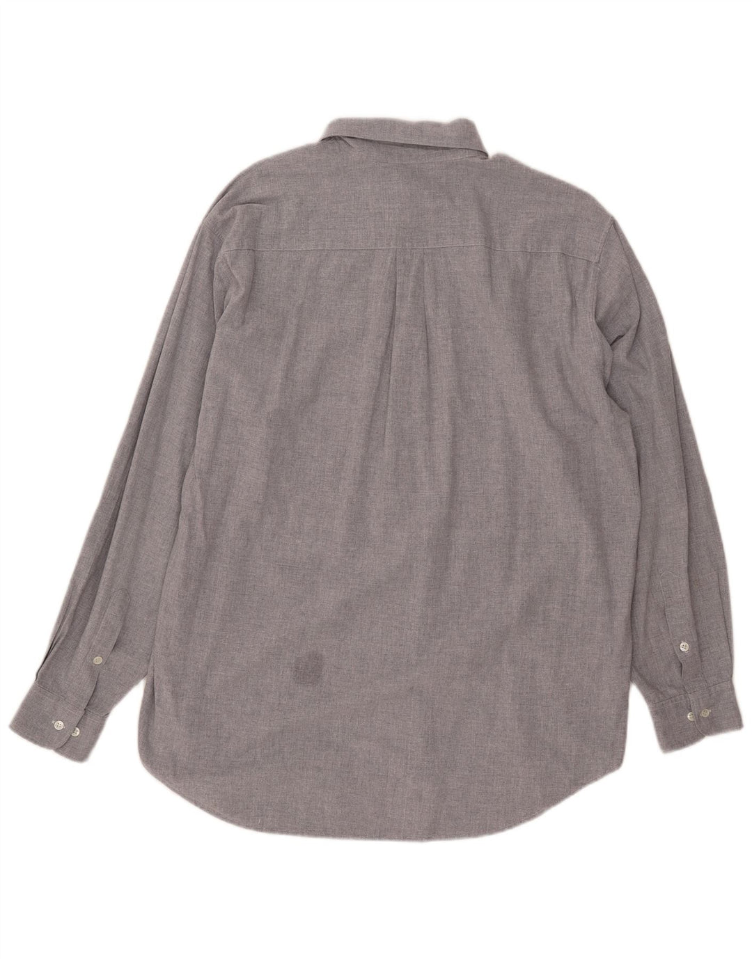 Benetton Mens Shirt Large Grey Cotton