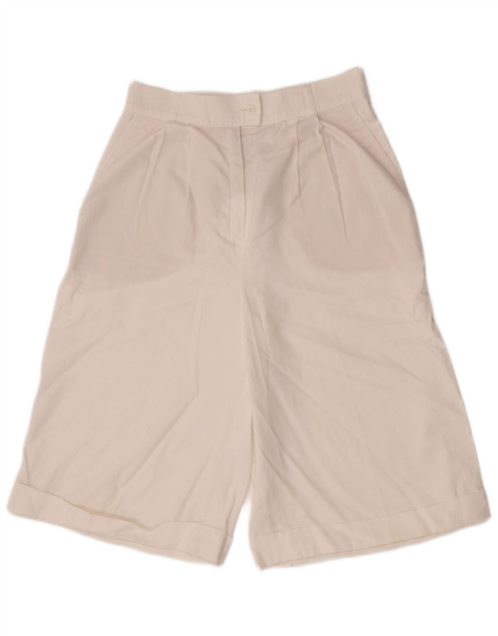 LE TRUC Womens High Waist Pegged Bermuda Shorts EU 38 Medium W26 White
