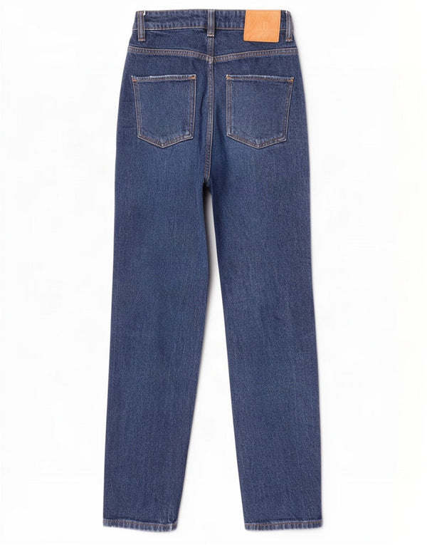 Zara Womens High Waist Tapered Jeans EU 34 2XS W24 L28 Blue