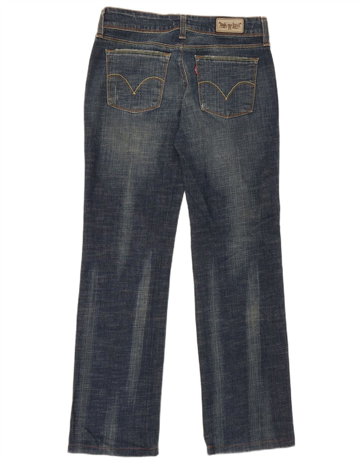 Levi's Womens 570 Straight Jeans W32 L29 Navy Blue Cotton