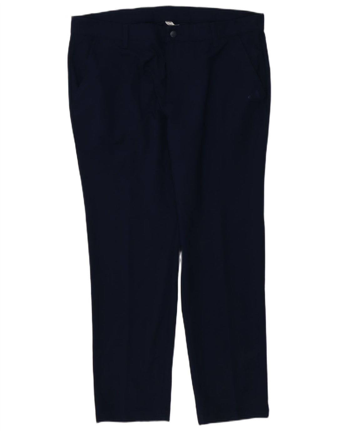 ADIDAS Mens Straight Chino Trousers W36 L30 Navy Blue Polyester