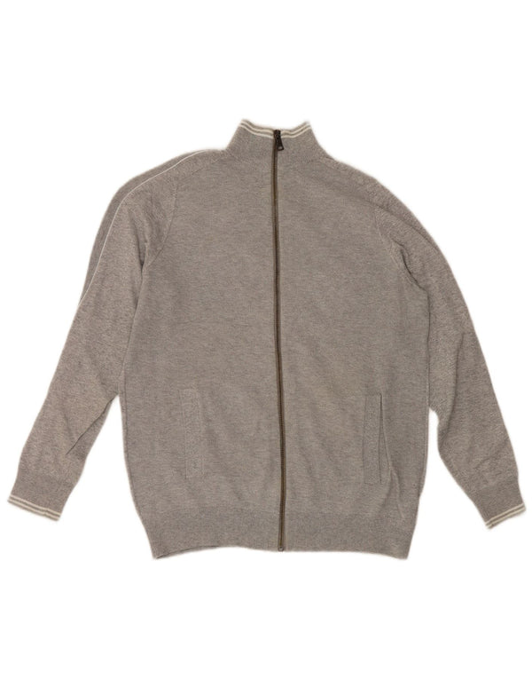 Marks & Spencer Mens Tracksuit Top Jacket Medium Grey Cotton
